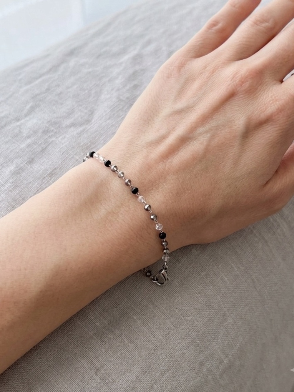 Handmade 🪡 🧵 Stainless Steel Beaded Bracelet
